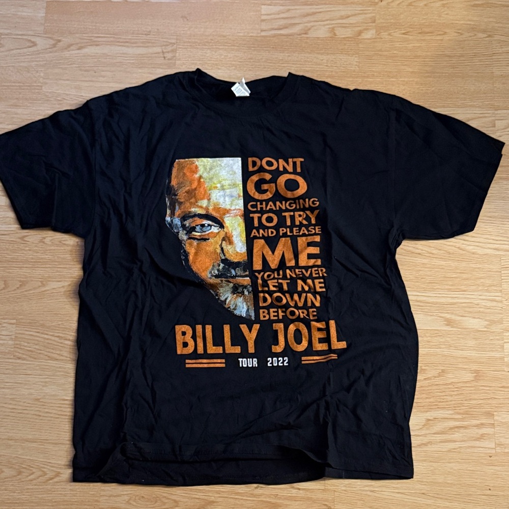 Billy Joel Black Graphic T-Shirt